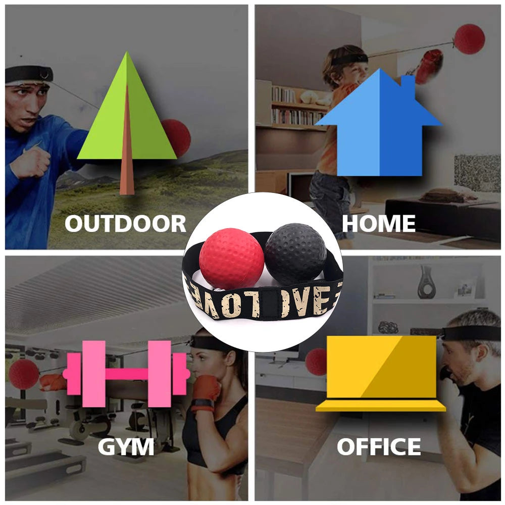 BOXING REFLEX BALL SET – SPEED & FOCUS TRAINER